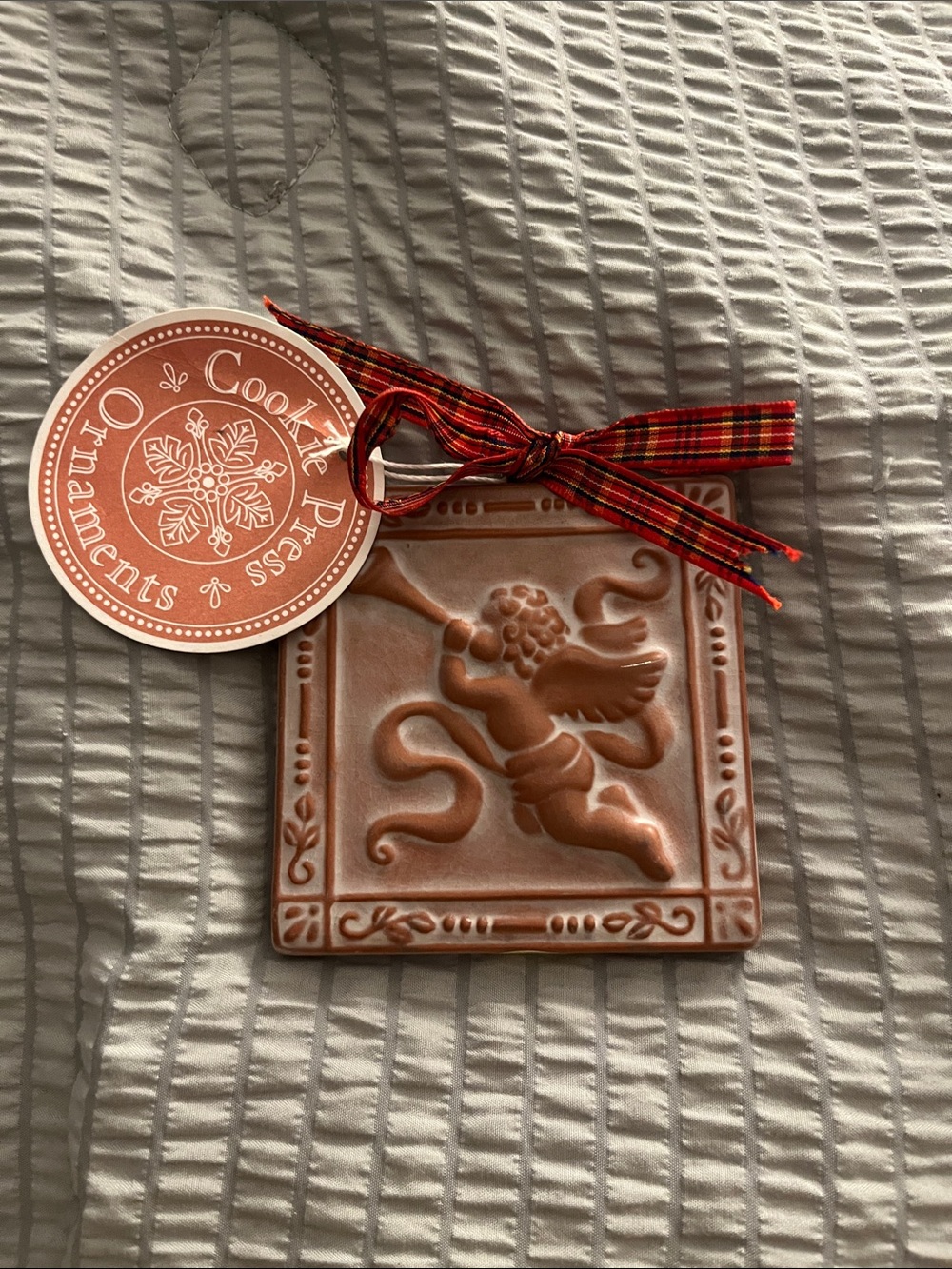 DEMDACO Cherub Cookie Press Ornament NWT Terry Tinsley Christmas Angel